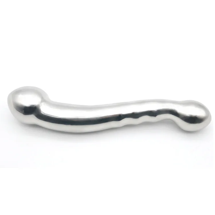 Female Stainless Steel Double Heads Fake Dildo G Spot Wand Anal Anus Beads Butt Plug Metal Massager Vaginal Stimulate Sex Toys