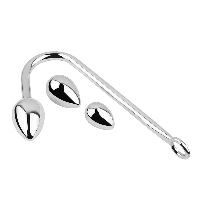 Sexy Metal Anal Hook Ball Stainless Steel Butt Plug Hook Anal Butt Plug for Couples Adult Sex Games Bondage Sexy Toys Three Size Sexy Metal Anal Hook Ball Stainless Steel Butt Plug Hook Anal Butt Plug for Couples Adult Sex Games Bondage Sexy Toys Three Size