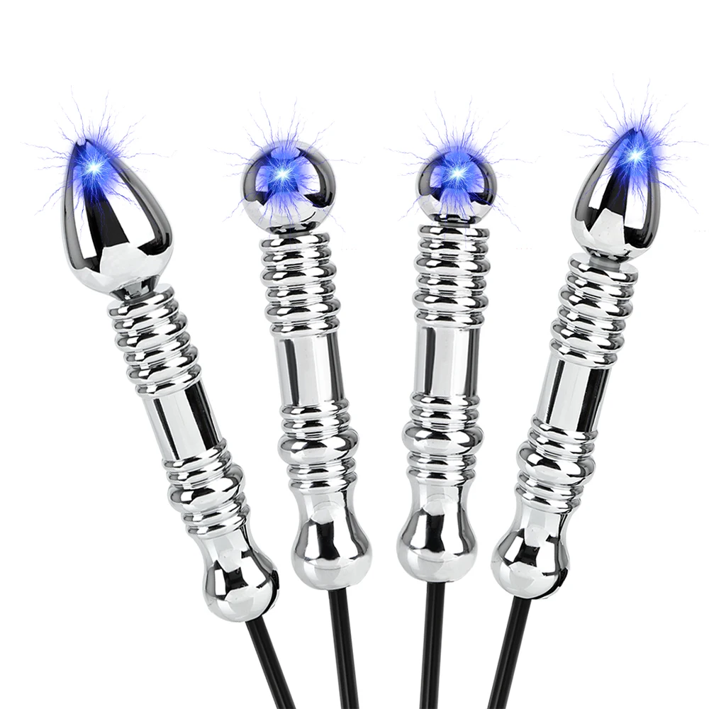 Metal Butt Plug Anal Beads Medical Electric Shock Set Women Dildo Vaginal Dilator Men Prostate Massager Erotic Sex Toy For Adult
