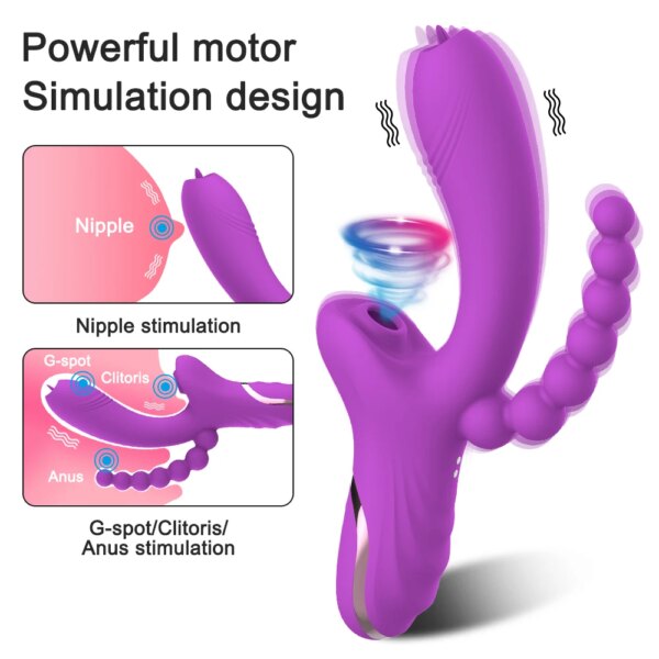 3 in 1 Clitoral Sucking Vibrator Female For Women Clit Clitoris Sucker Vacuum Stimulator Dildo Sex Toys Goods for Adults 18