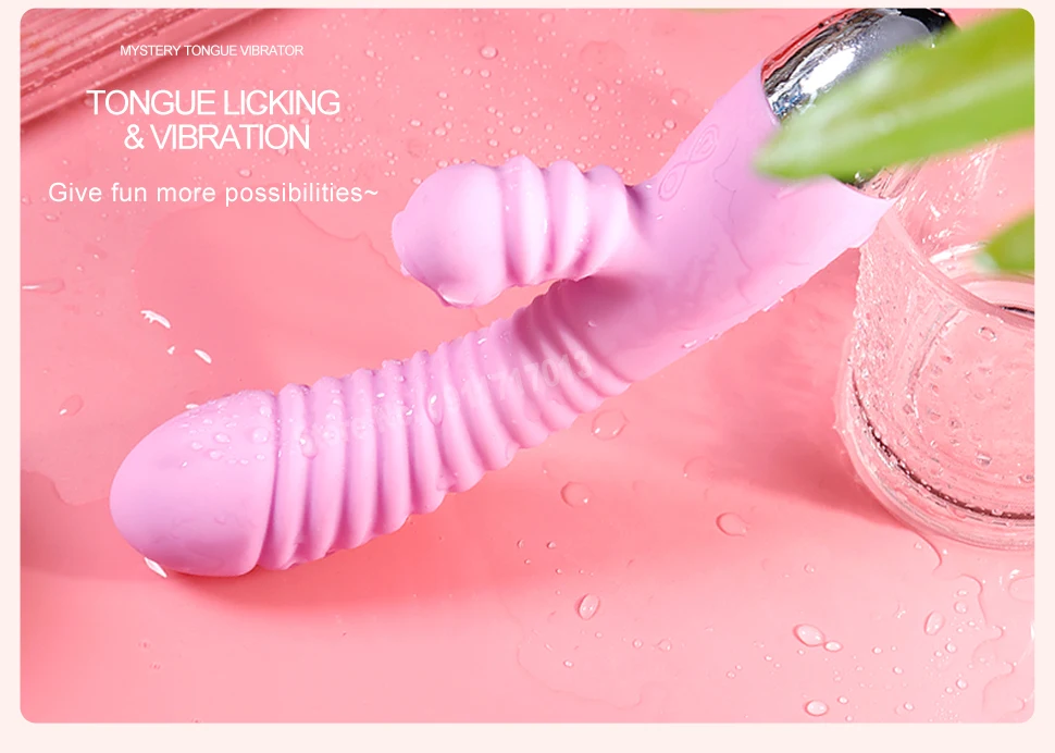 Vibrator For Women 2 In 1 Licking Machine Clitoris Stimulator G-Spot Powerful Vibro Dildo Wand Female Clit Sucker Adult Sex Toys