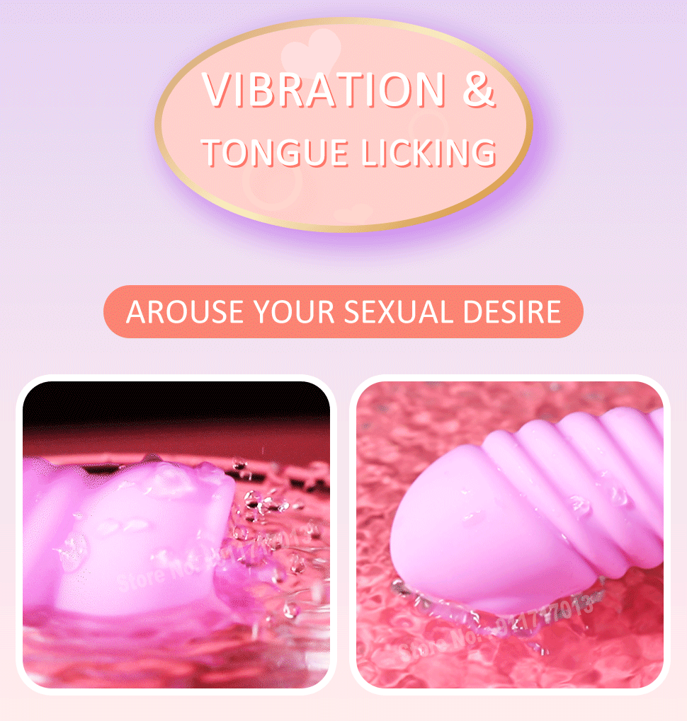 Vibrator For Women 2 In 1 Licking Machine Clitoris Stimulator G-Spot Powerful Vibro Dildo Wand Female Clit Sucker Adult Sex Toys