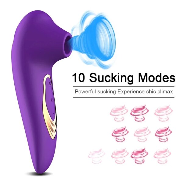 Powerful Sucking Vibrator Female Clitoral Nipple Massager 10 Frequency Vagina Vaccum Stimulator Sex Toys Adult Goods for Women