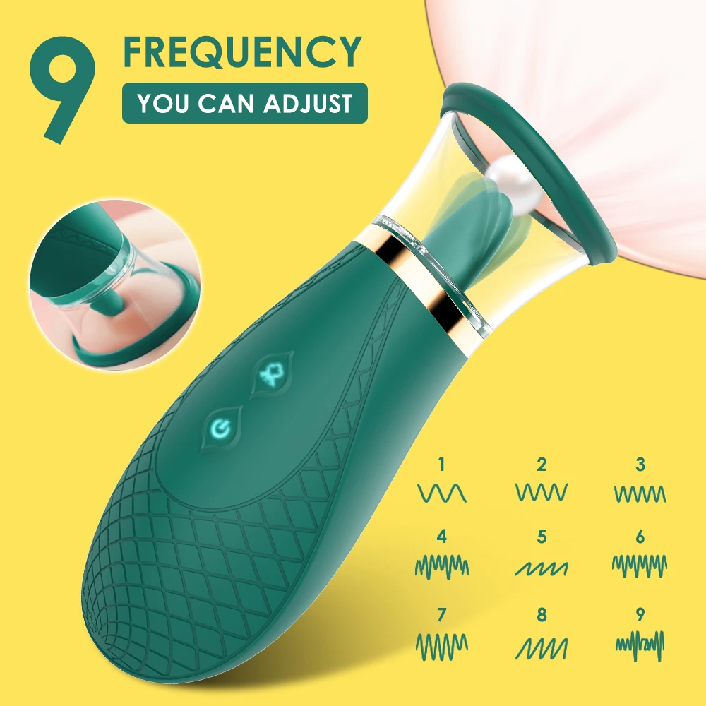 Clitoral Sucking Vibrator with 9 Lick and 3 Suction Mode Sex Toys for Women Quick Orgasm Clit Tongue Stimulator Nipples Massager