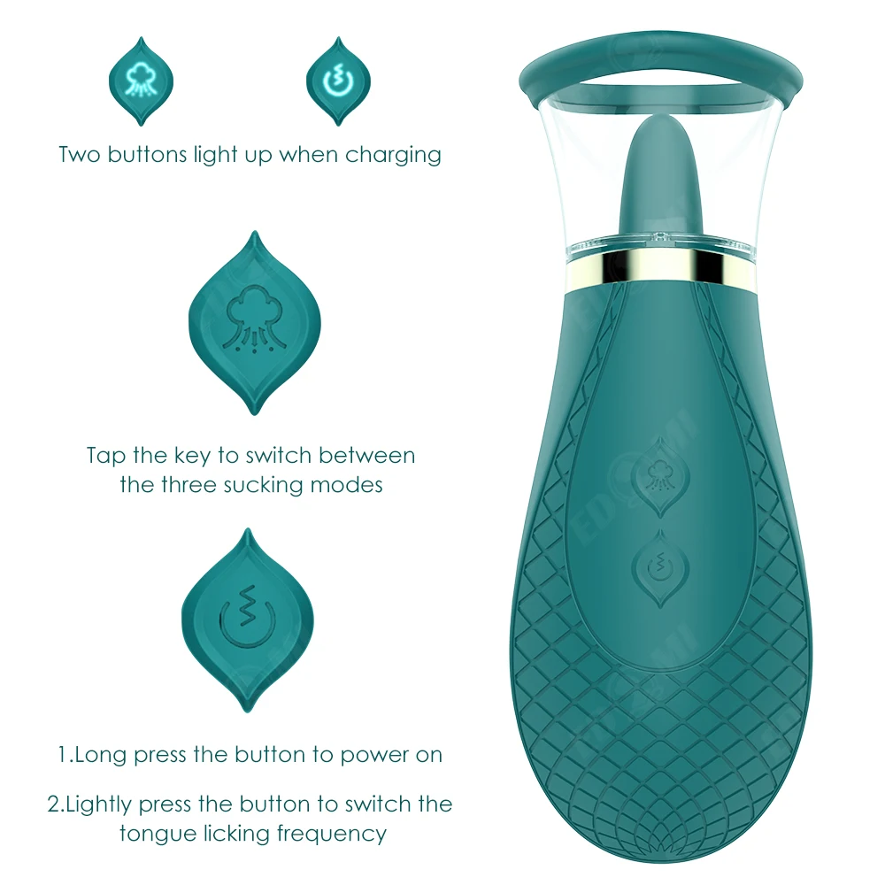 Clitoral Sucking Vibrator with 9 Lick and 3 Suction Mode Sex Toys for Women Quick Orgasm Clit Tongue Stimulator Nipples Massager