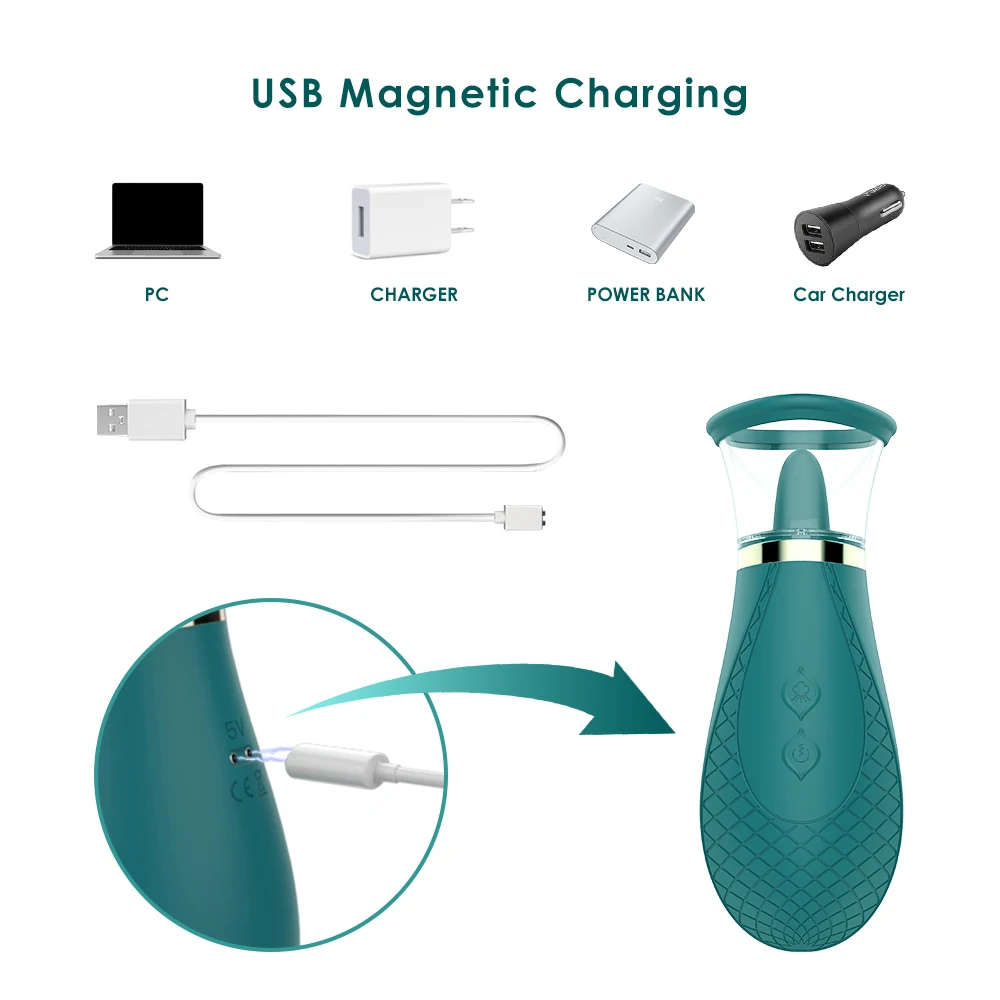 Clitoral Sucking Vibrator with 9 Lick and 3 Suction Mode Sex Toys for Women Quick Orgasm Clit Tongue Stimulator Nipples Massager