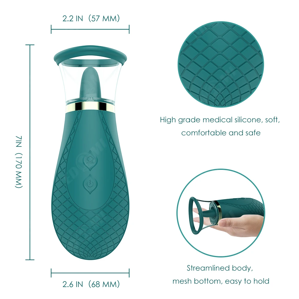 Clitoral Sucking Vibrator with 9 Lick and 3 Suction Mode Sex Toys for Women Quick Orgasm Clit Tongue Stimulator Nipples Massager