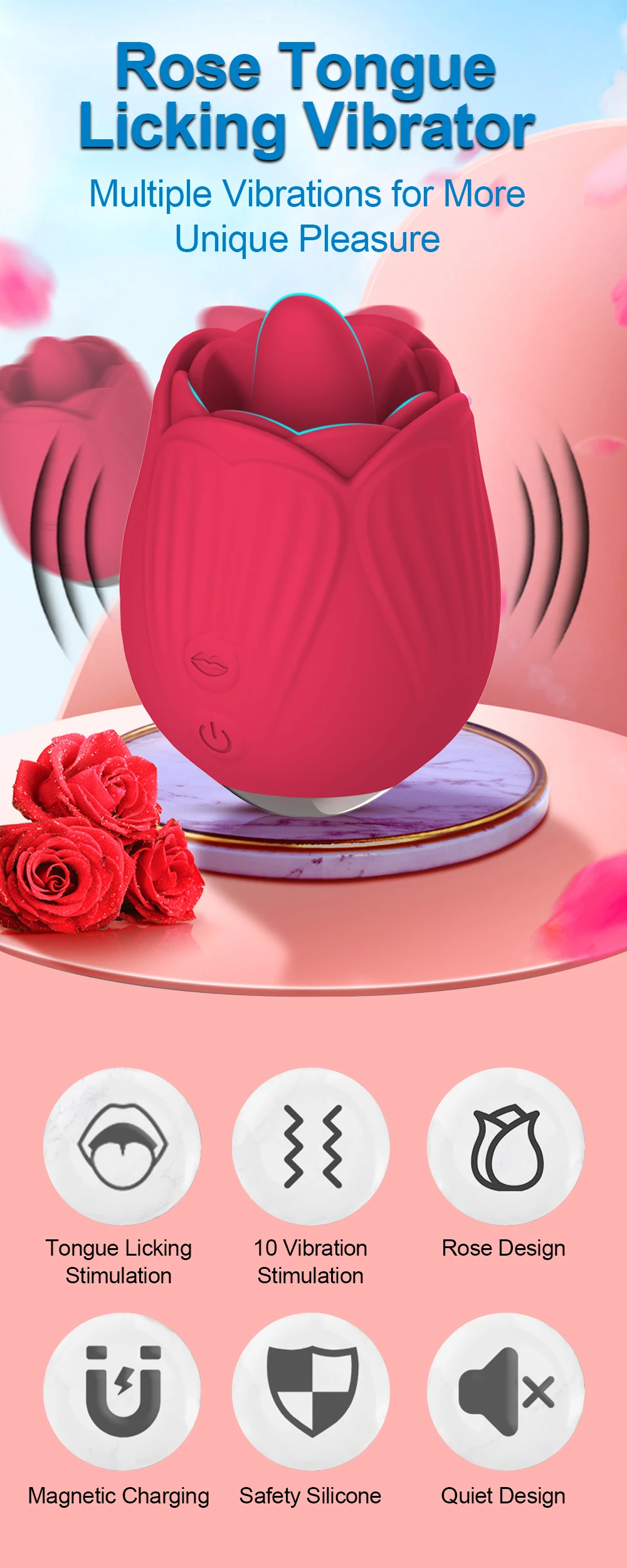 Rose-Vibrator for Women Clitoris Sucking Licking Toy Vacuum Stimulator Oral Nipple Clit Sucker Female Sex Toys Masturbation Rose-Vibrator for Women Clitoris Sucking Licking Toy Vacuum Stimulator Oral Nipple Clit Sucker Female Sex Toys Masturbation