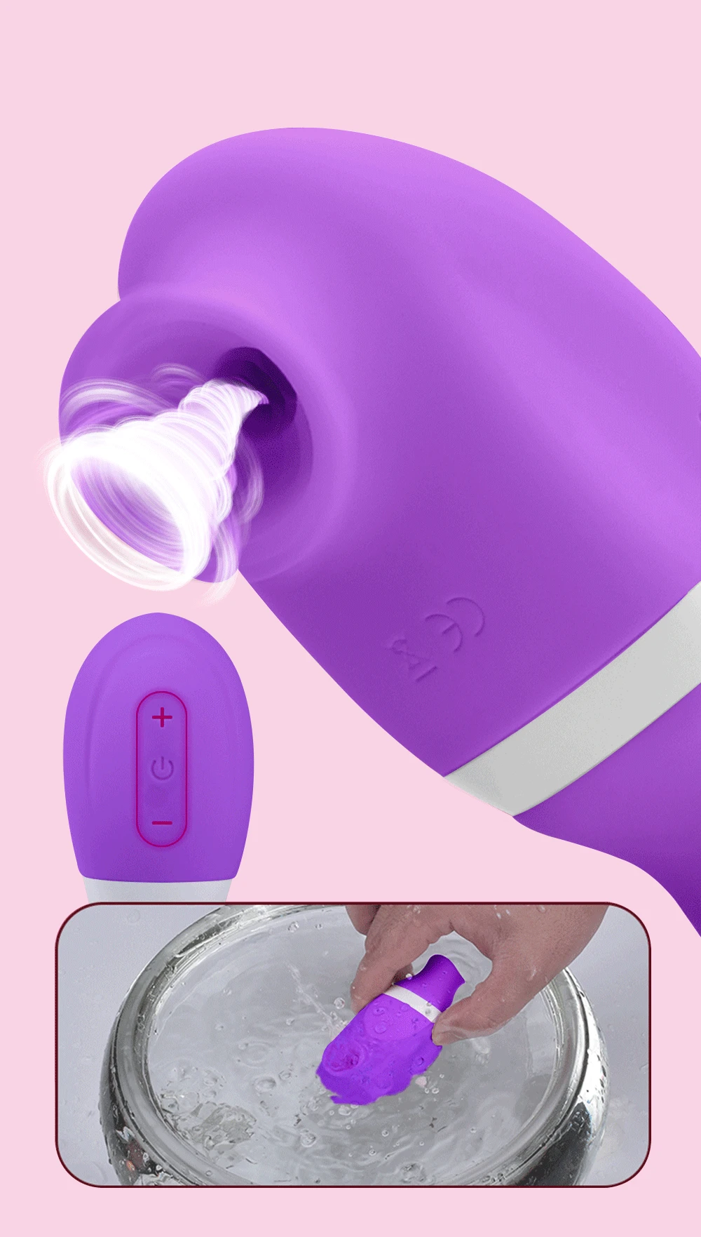 2 in 1 Clit Sucking Nipple Vibrator for Women G-Spot Suction Cup Licking Dual Stimulation Massager Women Hardcore Adult Sex Toy