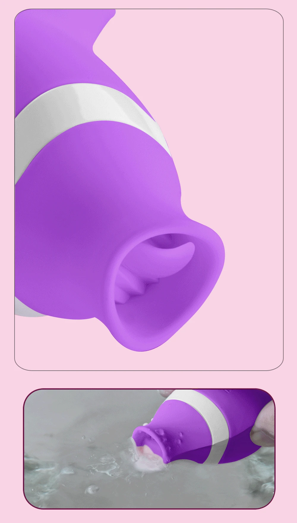 2 in 1 Clit Sucking Nipple Vibrator for Women G-Spot Suction Cup Licking Dual Stimulation Massager Women Hardcore Adult Sex Toy