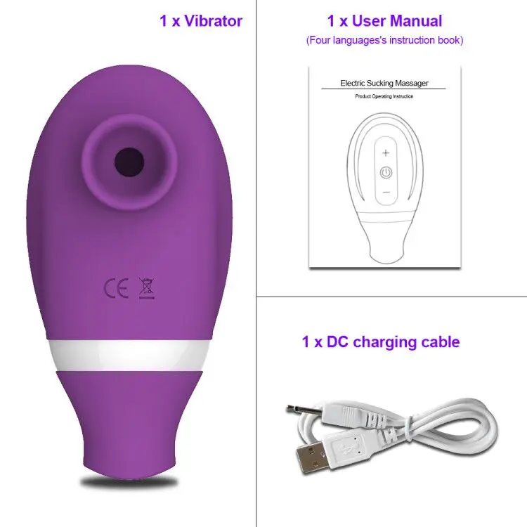 2 in 1 Clit Sucking Nipple Vibrator for Women G-Spot Suction Cup Licking Dual Stimulation Massager Women Hardcore Adult Sex Toy