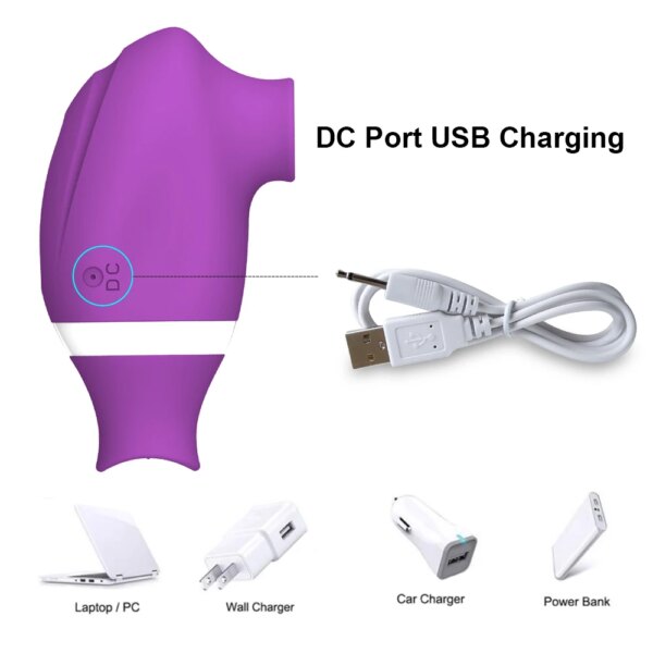 2 in 1 Clit Sucking Nipple Vibrator for Women G-Spot Suction Cup Licking Dual Stimulation Massager Women Hardcore Adult Sex Toy