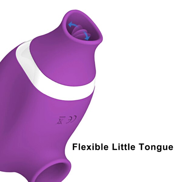 2 in 1 Clit Sucking Nipple Vibrator for Women G-Spot Suction Cup Licking Dual Stimulation Massager Women Hardcore Adult Sex Toy