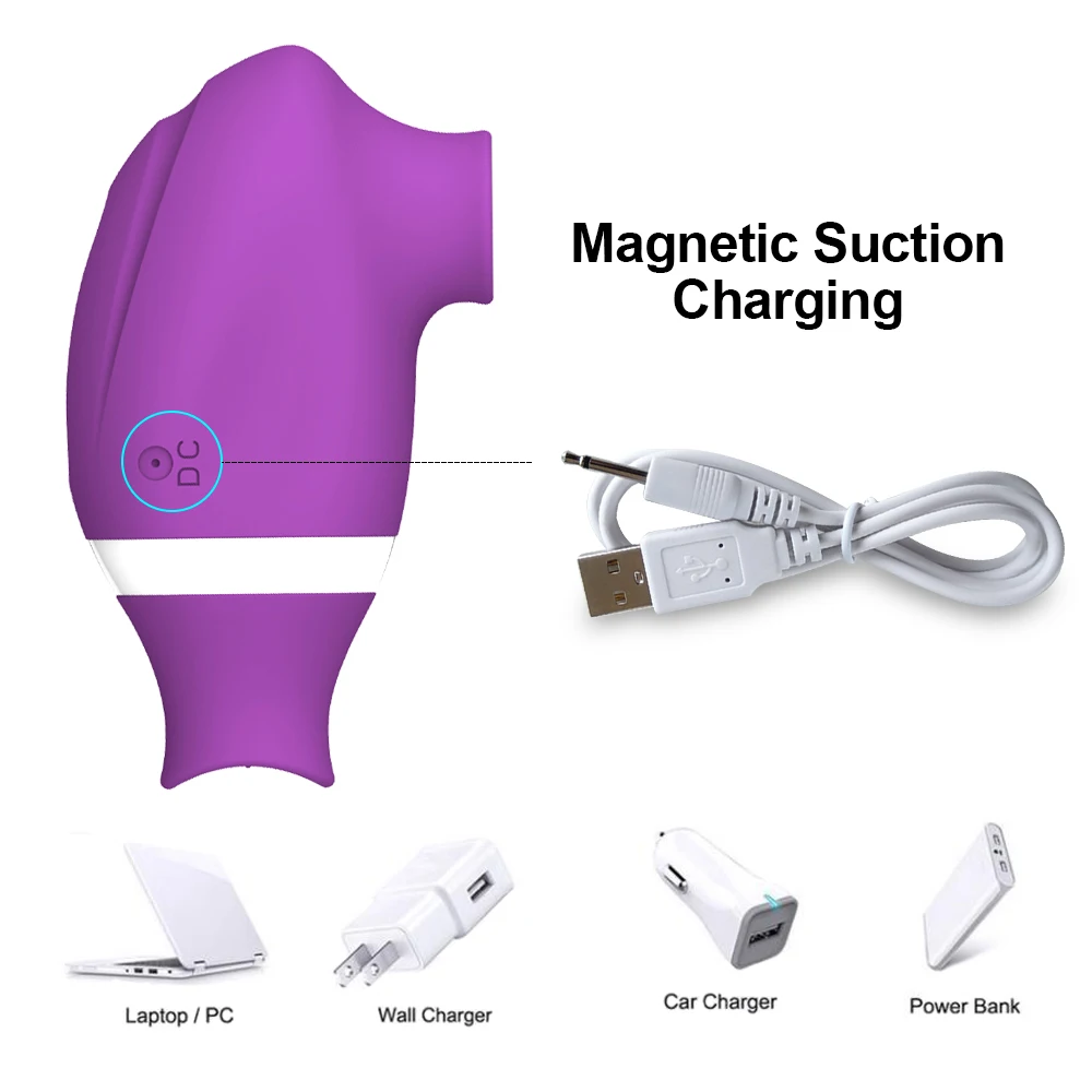 2 in 1 Clit Sucking Nipple Vibrator for Women G-Spot Suction Cup Licking Dual Stimulation Massager Women Hardcore Adult Sex Toy