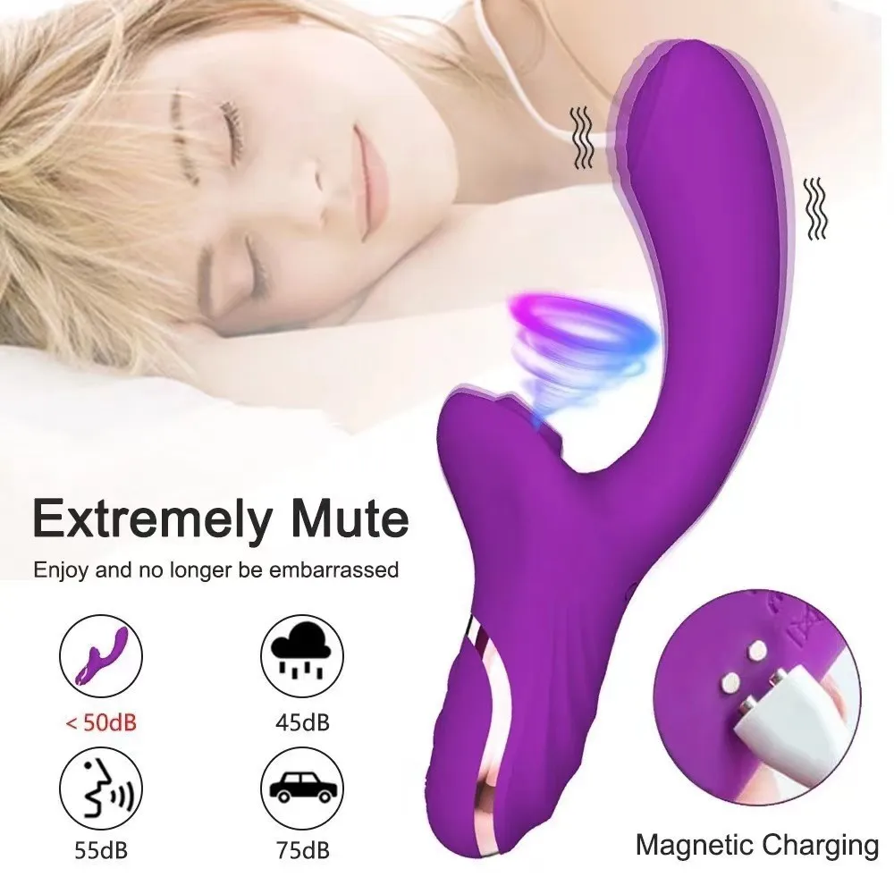 Female Sucking Vibrator Partner Flirtatious Massage Stick Clitoral Stimulation Dual Function Adult Masturbation Sex Toy AV Stick