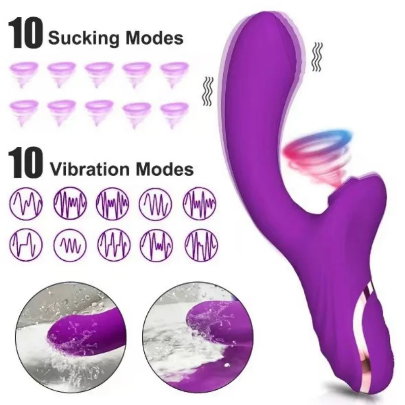 Female Sucking Vibrator Partner Flirtatious Massage Stick Clitoral Stimulation Dual Function Adult Masturbation Sex Toy AV Stick