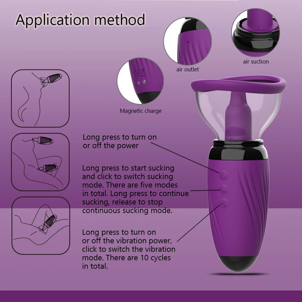 Nipple Sucking Massager Simulation Tongue Vibrator Sex Shop Female Masturbator Clitoral Stimulator Pussy Sex Toys for Couple