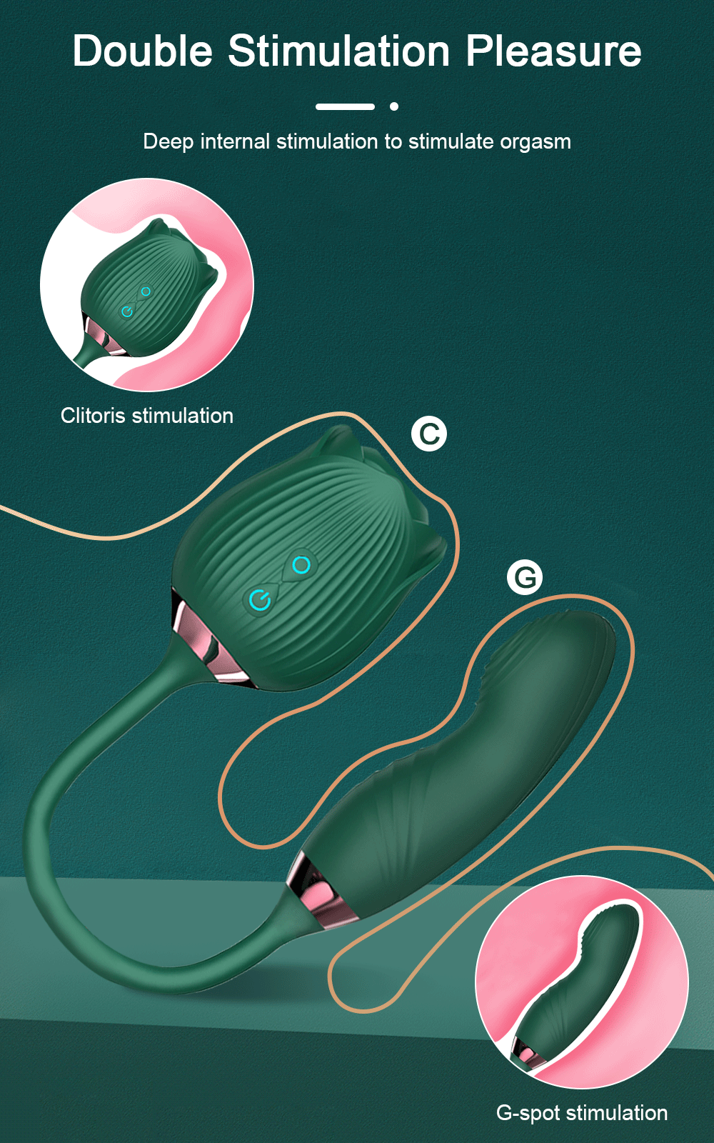 Rose-Sucking Vibrator 10 Speed Vibrating Clit Sucker Nipple Blowjob Clitoris Stimulation Female Masturbation Sex Toys for Women Rose-Sucking Vibrator 10 Speed Vibrating Clit Sucker Nipple Blowjob Clitoris Stimulation Female Masturbation Sex Toys for Women