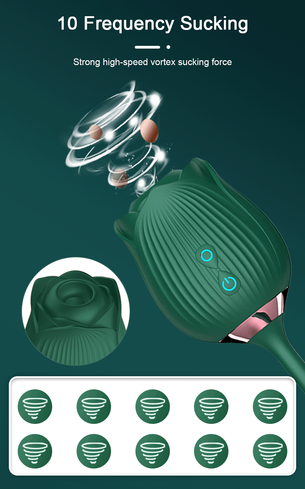 Rose-Sucking Vibrator 10 Speed Vibrating Clit Sucker Nipple Blowjob Clitoris Stimulation Female Masturbation Sex Toys for Women Rose-Sucking Vibrator 10 Speed Vibrating Clit Sucker Nipple Blowjob Clitoris Stimulation Female Masturbation Sex Toys for Women