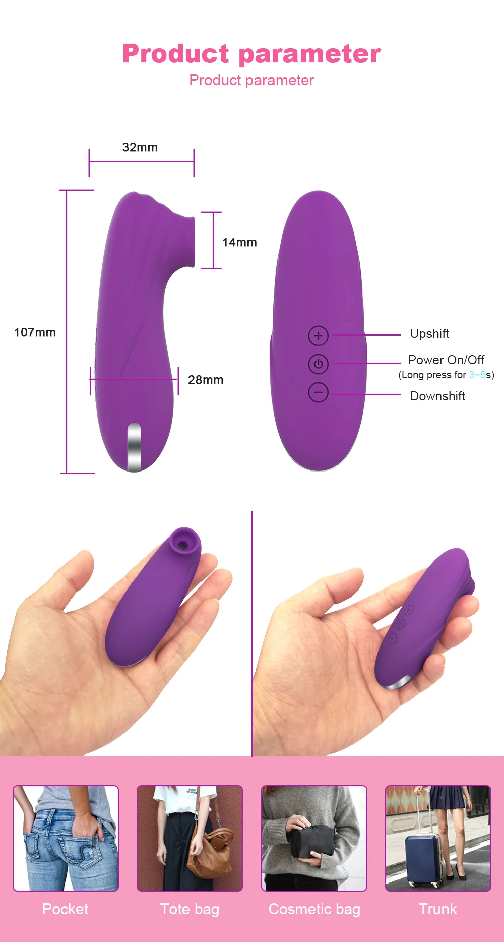 Powerful Suction Cup Clitoral Sucker Vibrator Nipple G Spot Sucking Blowjob Clitoris Erotic Stimulator Female Sex Toys for Women