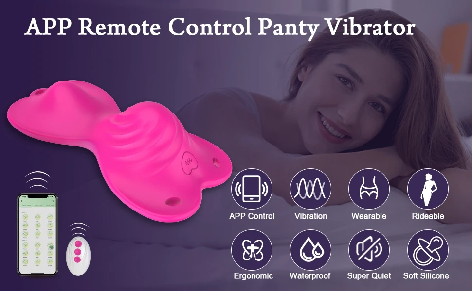 Wearable Clitoris Vibrator For Women APP Remote Control Butterfly Vibrator Clitoral Stimulator 18 Vibrating Modes Adult Sex Toys