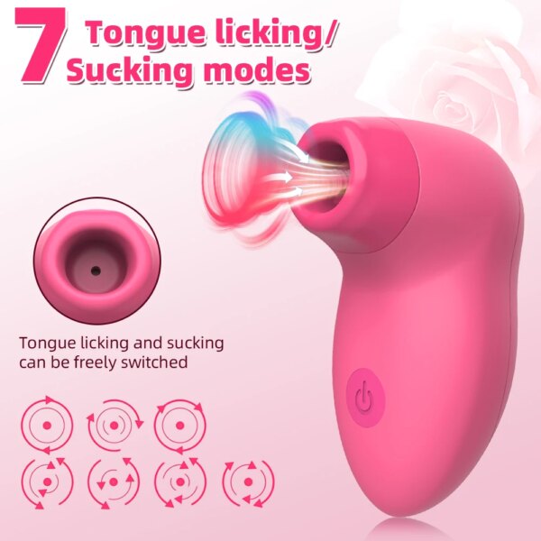 Powerful Sucker Licking Tongue Clitoral Vibrator Female Masturbator Vagina G Spot Sucking Nipple Sex Toys for Women Adults Goods
