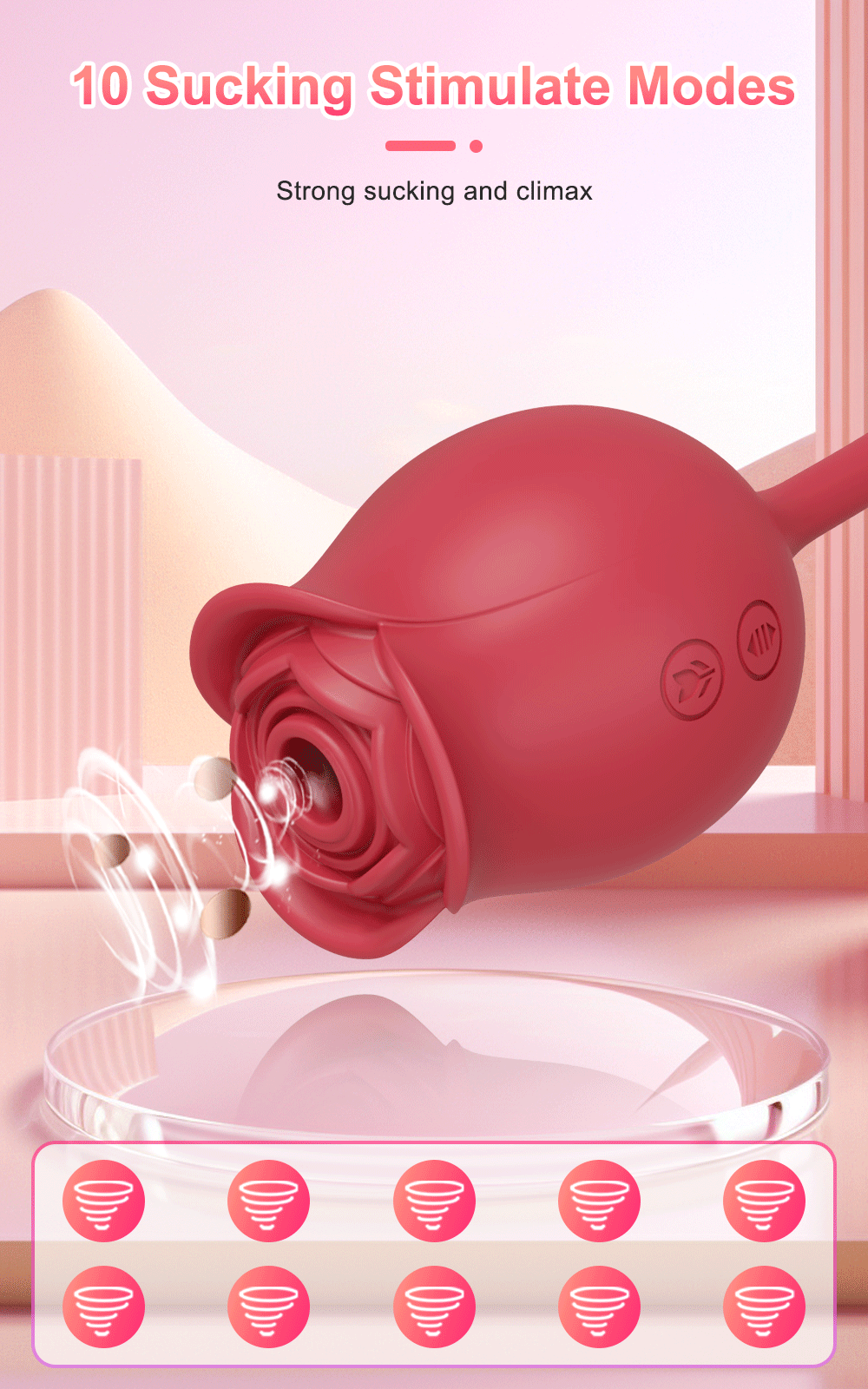 Rose-toys Sucking Vibrator for Women Vacuum Clitoris Stimulator Oral Nipple Clit Sucker Female Sex Toys Goods for Female Adults