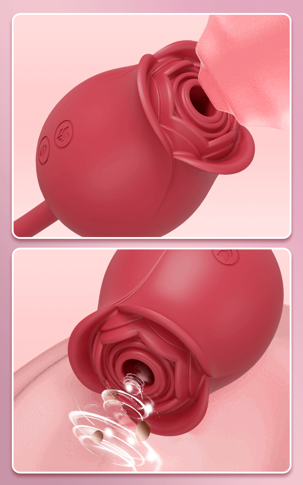 Rose-toys Sucking Vibrator for Women Vacuum Clitoris Stimulator Oral Nipple Clit Sucker Female Sex Toys Goods for Female Adults