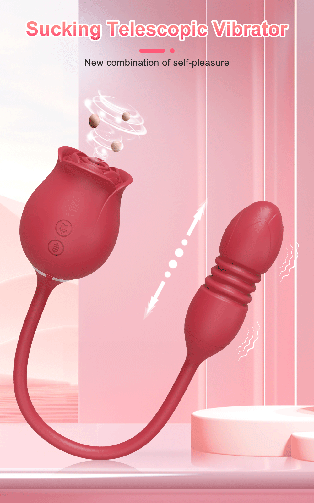 Rose-toys Sucking Vibrator for Women Vacuum Clitoris Stimulator Oral Nipple Clit Sucker Female Sex Toys Goods for Female Adults