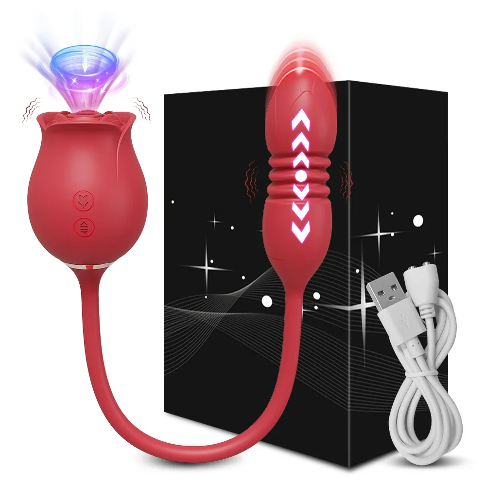 Rose-toys Sucking Vibrator for Women Vacuum Clitoris Stimulator Oral Nipple Clit Sucker Female Sex Toys Goods for Female Adults