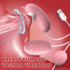 USB Double Jump Egg Clit Sucker Vagina Sucking Vibrator Female Clitoris Vacuum Stimulator ​Nipple Sex Toys Goods for Adults 18