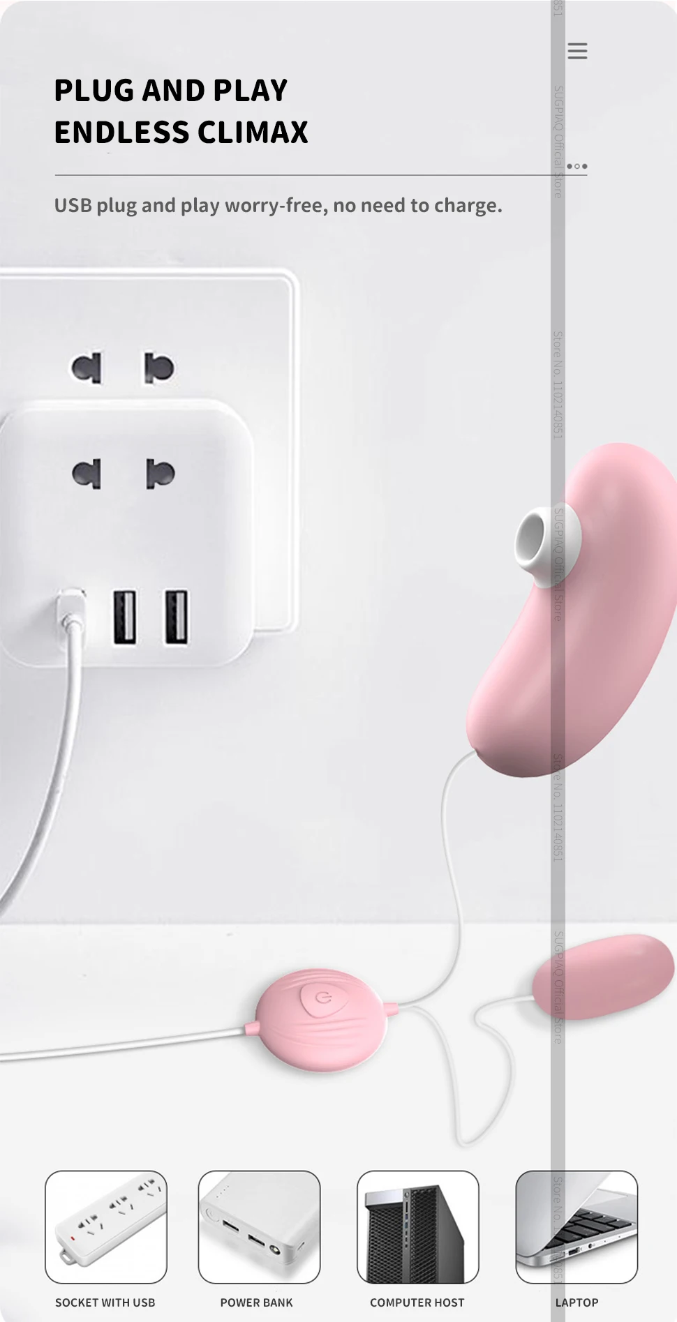 USB Double Jump Egg Clit Sucker Vagina Sucking Vibrator Female Clitoris Vacuum Stimulator ​Nipple Sex Toys Goods for Adults 18