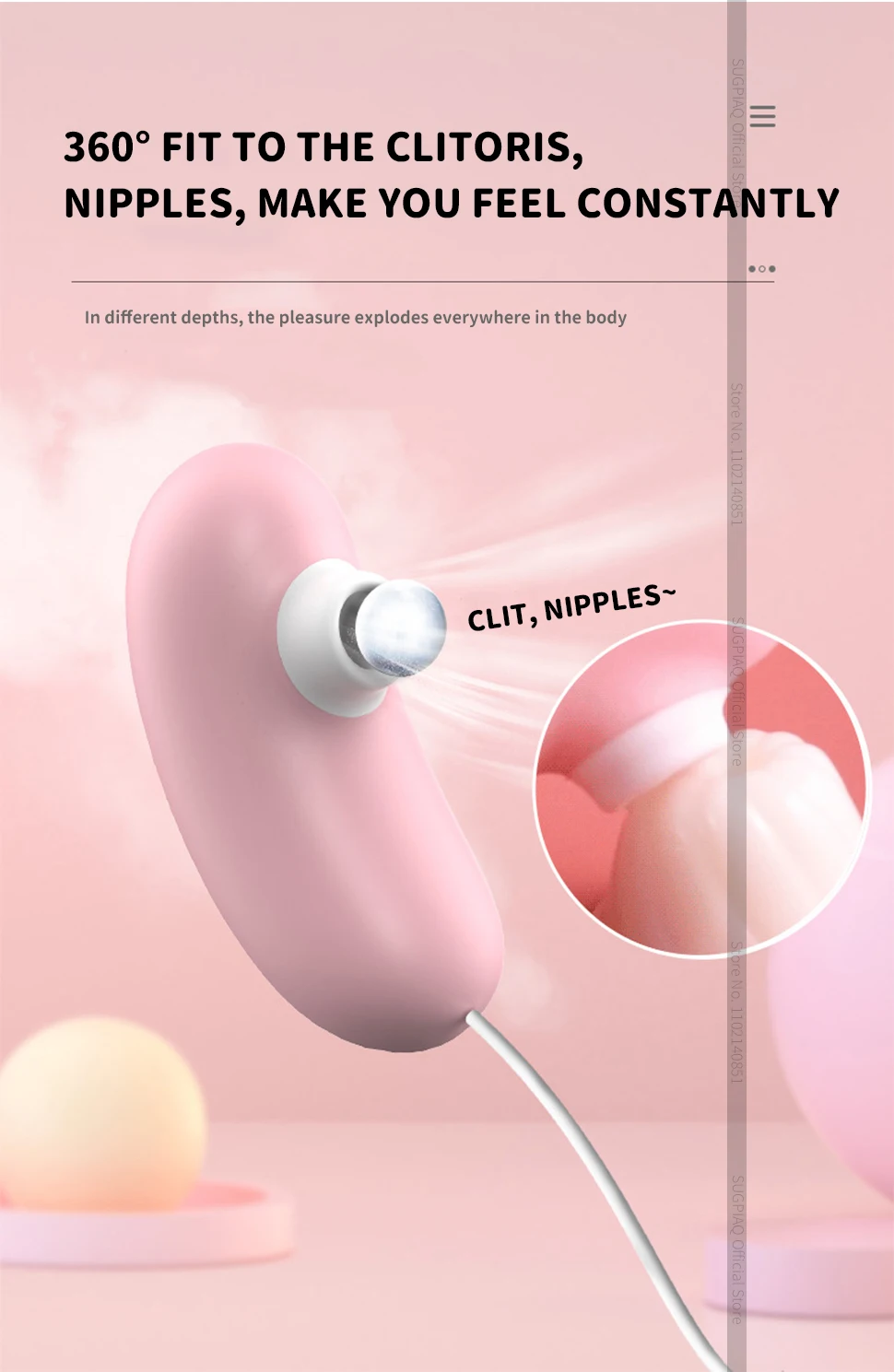 USB Double Jump Egg Clit Sucker Vagina Sucking Vibrator Female Clitoris Vacuum Stimulator ​Nipple Sex Toys Goods for Adults 18