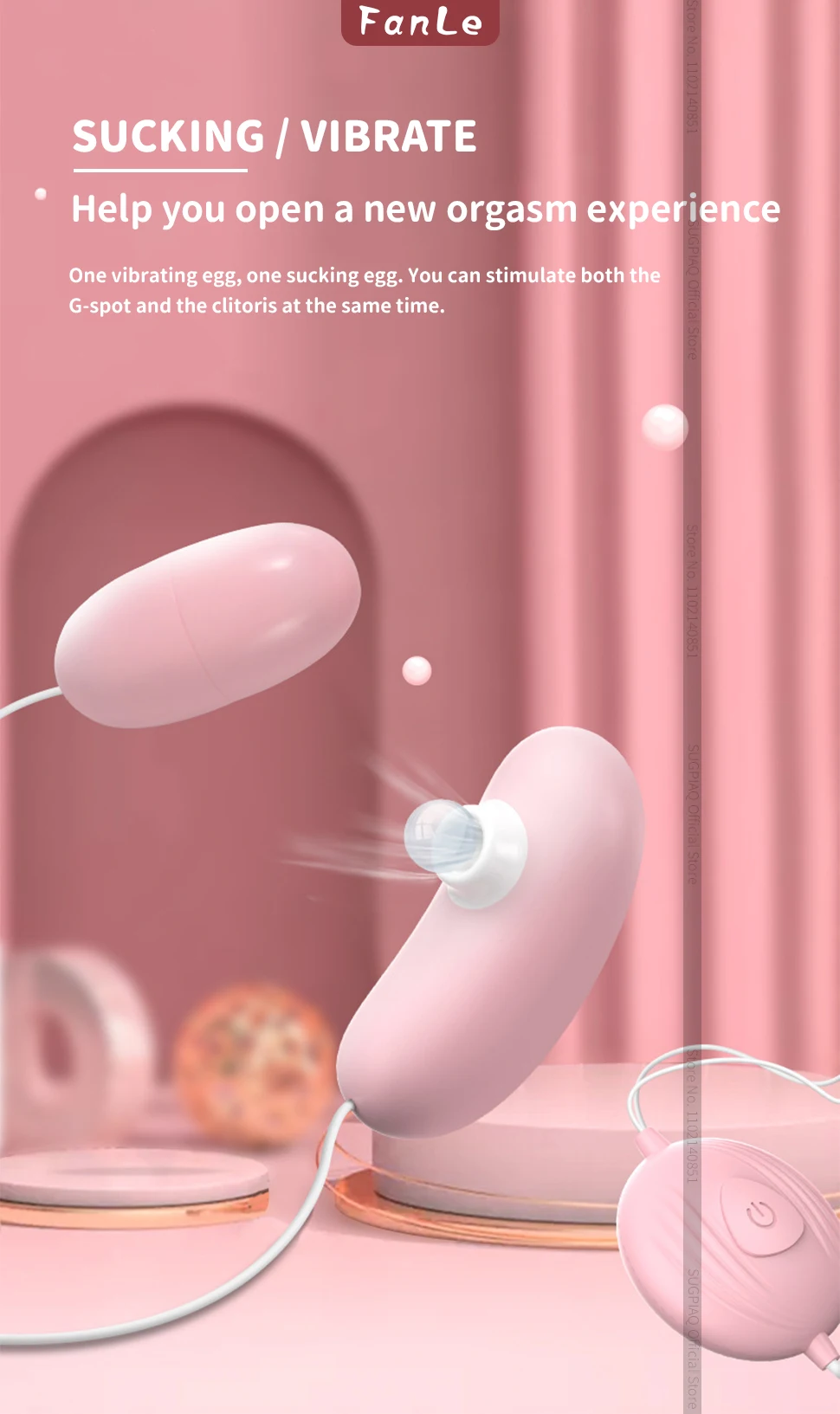 USB Double Jump Egg Clit Sucker Vagina Sucking Vibrator Female Clitoris Vacuum Stimulator ​Nipple Sex Toys Goods for Adults 18