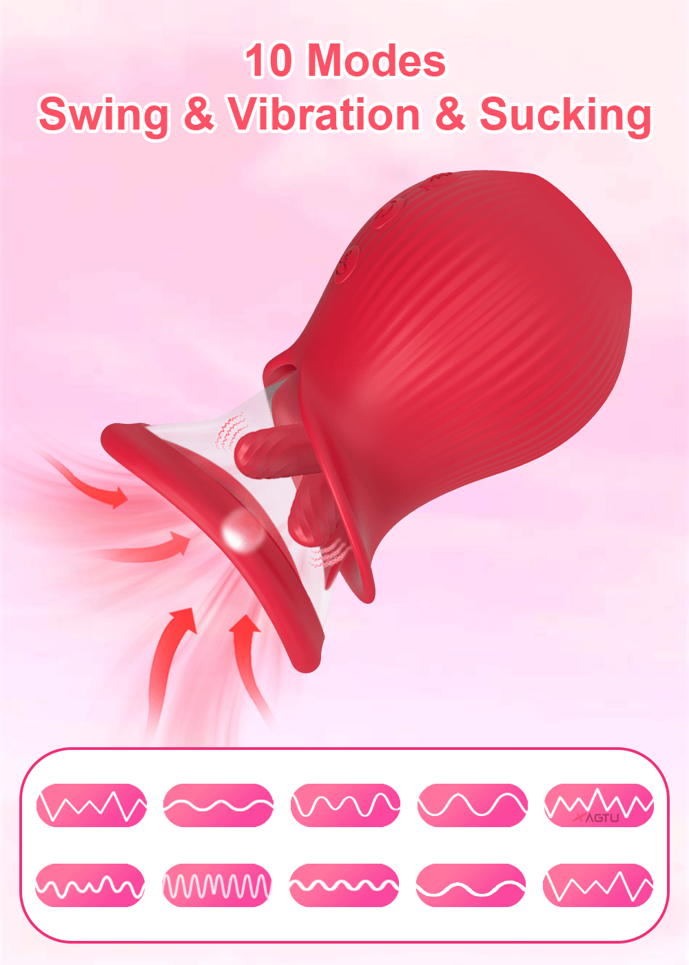 Rose Vibrator with Suction Cups Clitoral Nipple Licking Sucking Stimulator Vibrating Female Adult Sex Toys for Women Couples Rose Vibrator with Suction Cups Clitoral Nipple Licking Sucking Stimulator Vibrating Female Adult Sex Toys for Women Couples