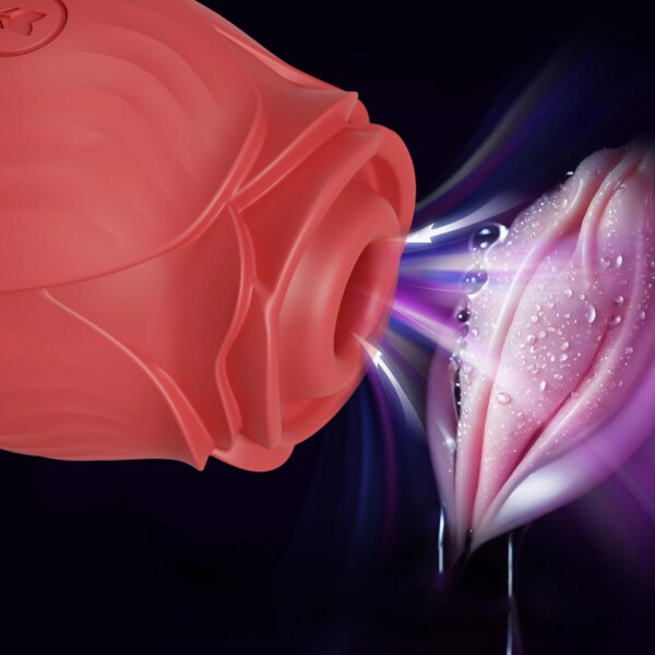 Sucking rose-Vibrator Clit Nipple Sucker for Women Men Dildo Clitoris Stimulator Pussy Oral Etotic Sex Toys for Adult Couple