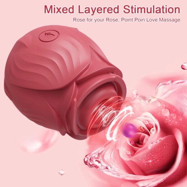Sucking rose-Vibrator Clit Nipple Sucker for Women Men Dildo Clitoris Stimulator Pussy Oral Etotic Sex Toys for Adult Couple