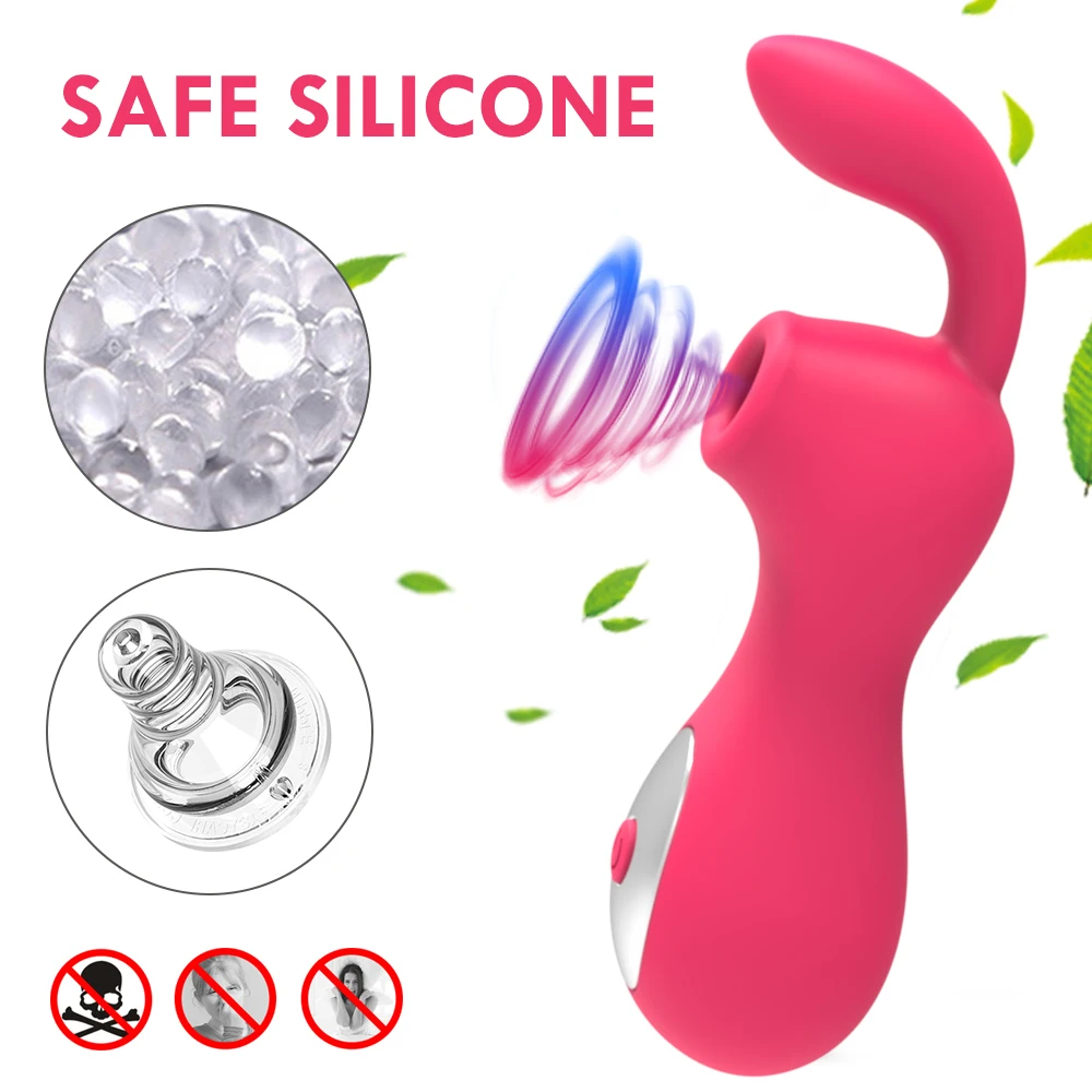 Powerful Clit Sucker Vibrator Clitoris Nipple Sucking Tongue Vibrating Oral Licking Masturbator Vagina Sexy Toys for Adult Women