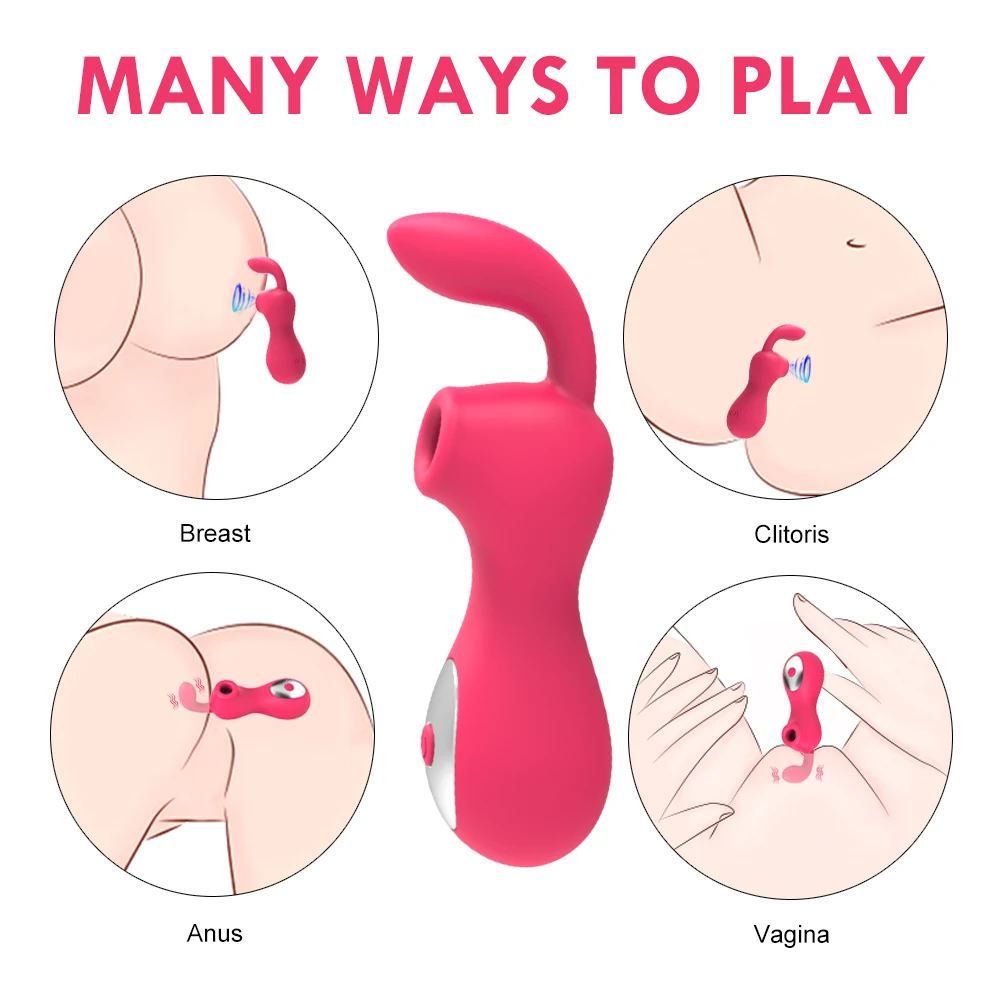 Powerful Clit Sucker Vibrator Clitoris Nipple Sucking Tongue Vibrating Oral Licking Masturbator Vagina Sexy Toys for Adult Women