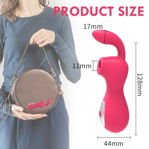 Powerful Clit Sucker Vibrator Clitoris Nipple Sucking Tongue Vibrating Oral Licking Masturbator Vagina Sexy Toys for Adult Women