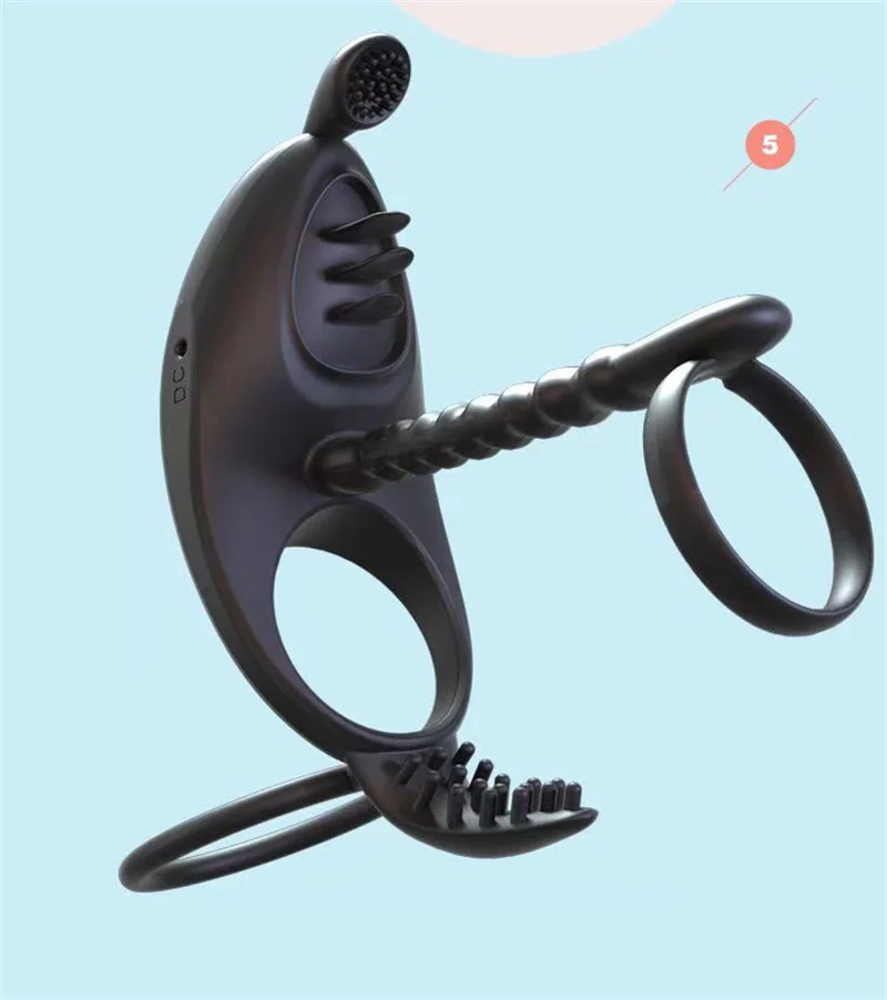 Vibrating Penis Ring Couple Vibrator Clit Sucker Stimulator 7 Modes G-spot Massage Cock Ring Sex Toy for Man