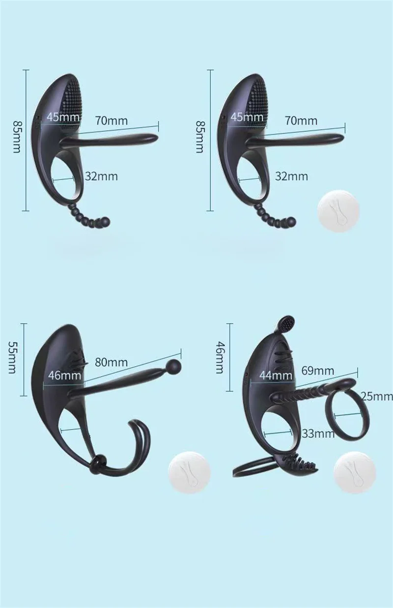 Vibrating Penis Ring Couple Vibrator Clit Sucker Stimulator 7 Modes G-spot Massage Cock Ring Sex Toy for Man