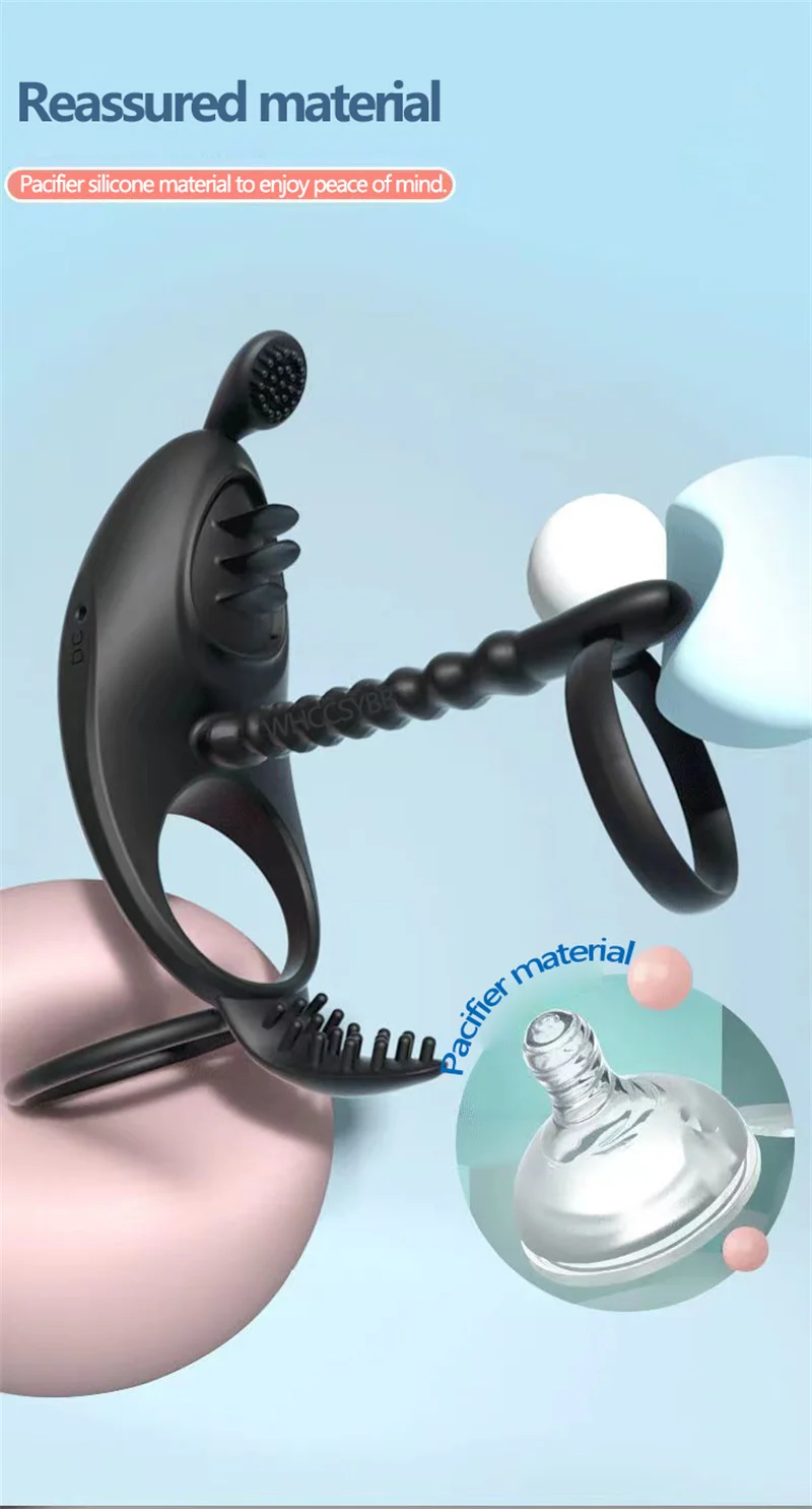 Vibrating Penis Ring Couple Vibrator Clit Sucker Stimulator 7 Modes G-spot Massage Cock Ring Sex Toy for Man
