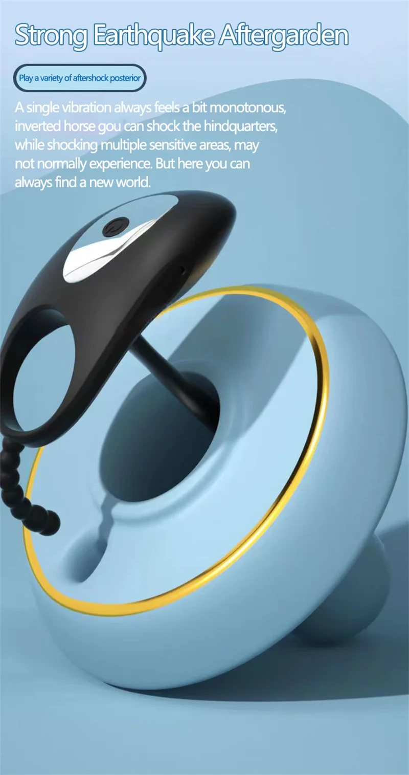 Vibrating Penis Ring Couple Vibrator Clit Sucker Stimulator 7 Modes G-spot Massage Cock Ring Sex Toy for Man