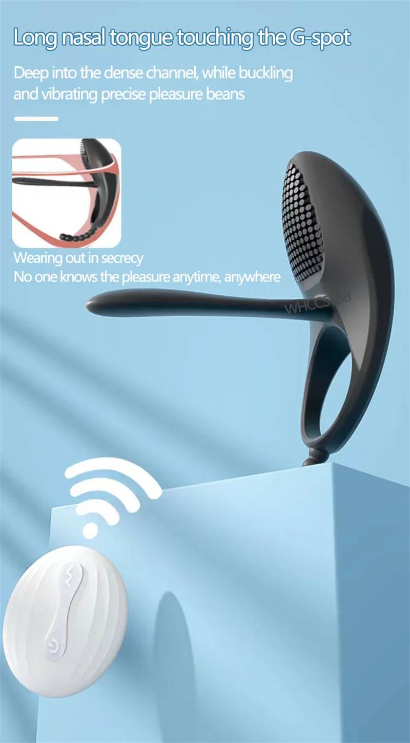 Vibrating Penis Ring Couple Vibrator Clit Sucker Stimulator 7 Modes G-spot Massage Cock Ring Sex Toy for Man
