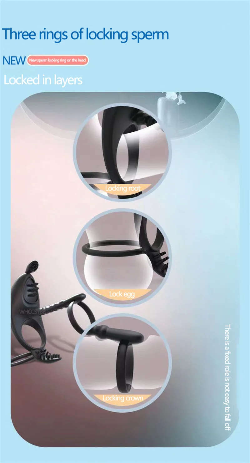 Vibrating Penis Ring Couple Vibrator Clit Sucker Stimulator 7 Modes G-spot Massage Cock Ring Sex Toy for Man