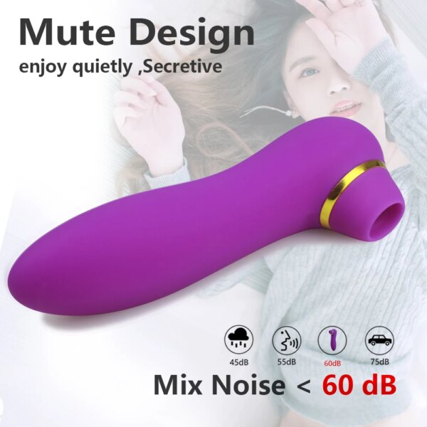 2 In 1 Sucking Vibrators Clit Sucker Vagina  Clitoris Stimulator Oral G Spot Toy Masturbator Nipple Sex Toys For Women