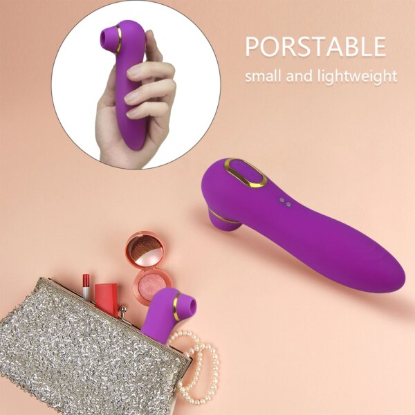 2 In 1 Sucking Vibrators Clit Sucker Vagina  Clitoris Stimulator Oral G Spot Toy Masturbator Nipple Sex Toys For Women