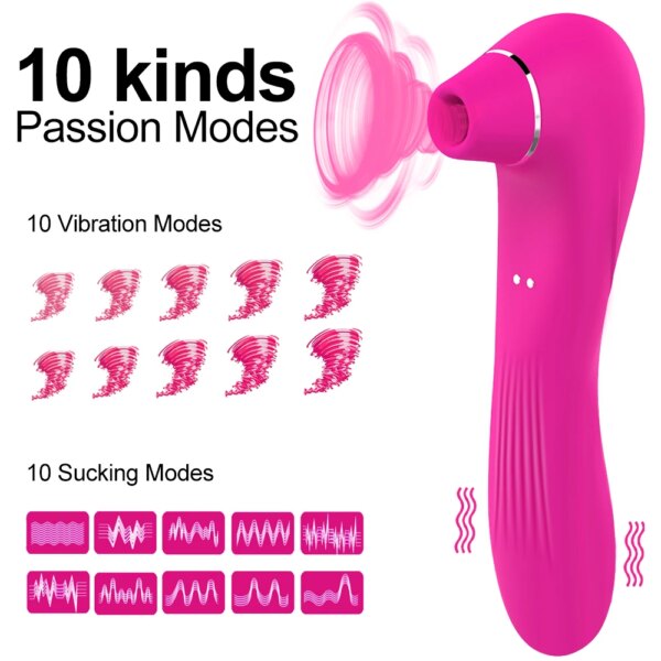 2 Motors Clitoral Sucking Vibrator Sex Toy for Women Clit Sucker Clitoris Stimulator Dildo Vibrating Female Goods For Adults 18