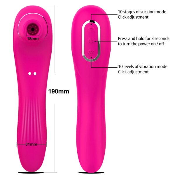 2 Motors Clitoral Sucking Vibrator Sex Toy for Women Clit Sucker Clitoris Stimulator Dildo Vibrating Female Goods For Adults 18